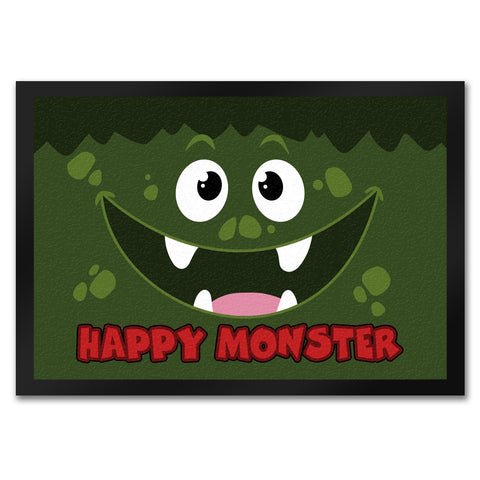 Happy Monster Fußmatte in 35x50 cm mit verrücktem Gesicht