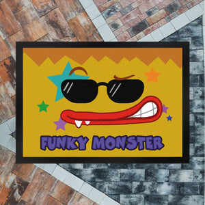 Funky Monster Fußmatte in 35x50 cm mit coolem Gesicht