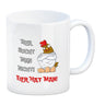 Huhn Kaffeebecher mit Spruch Eier sucht man nicht Eier hat man