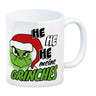 Weihnachtsmuffel Kaffeebecher mit Spruch He he he meine Grinches