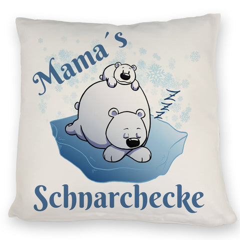 Mamas Schnarchecke Eisbär Kissen