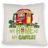 Wohnwagen Kissen mit Spruch My Home is my castle! I love camping