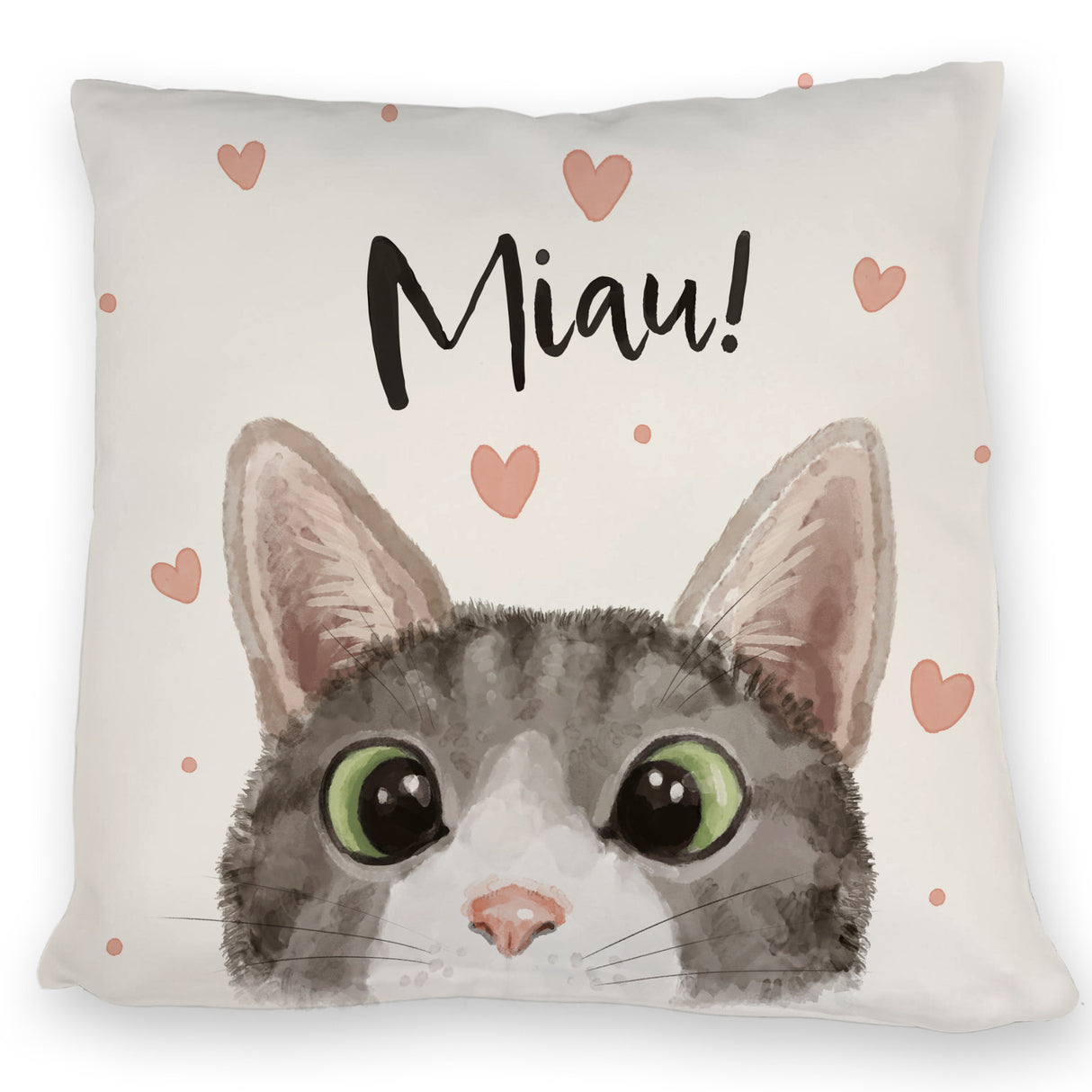 Miau Katze Kissen | Kuscheliges Geschenk für Katzenliebhaber | Jetzt  kaufen! –