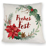 Frohes Fest Weihnachtskranz Kissen