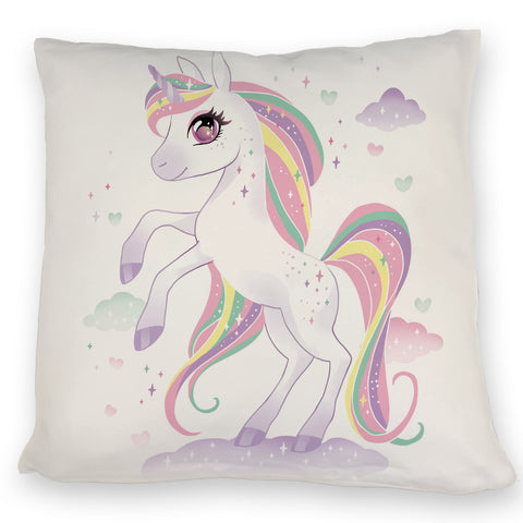Einhorn Kissen mit Wolkenhintergrund