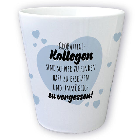 Herzen Blumentopf mit Spruch Großartige Kollegen