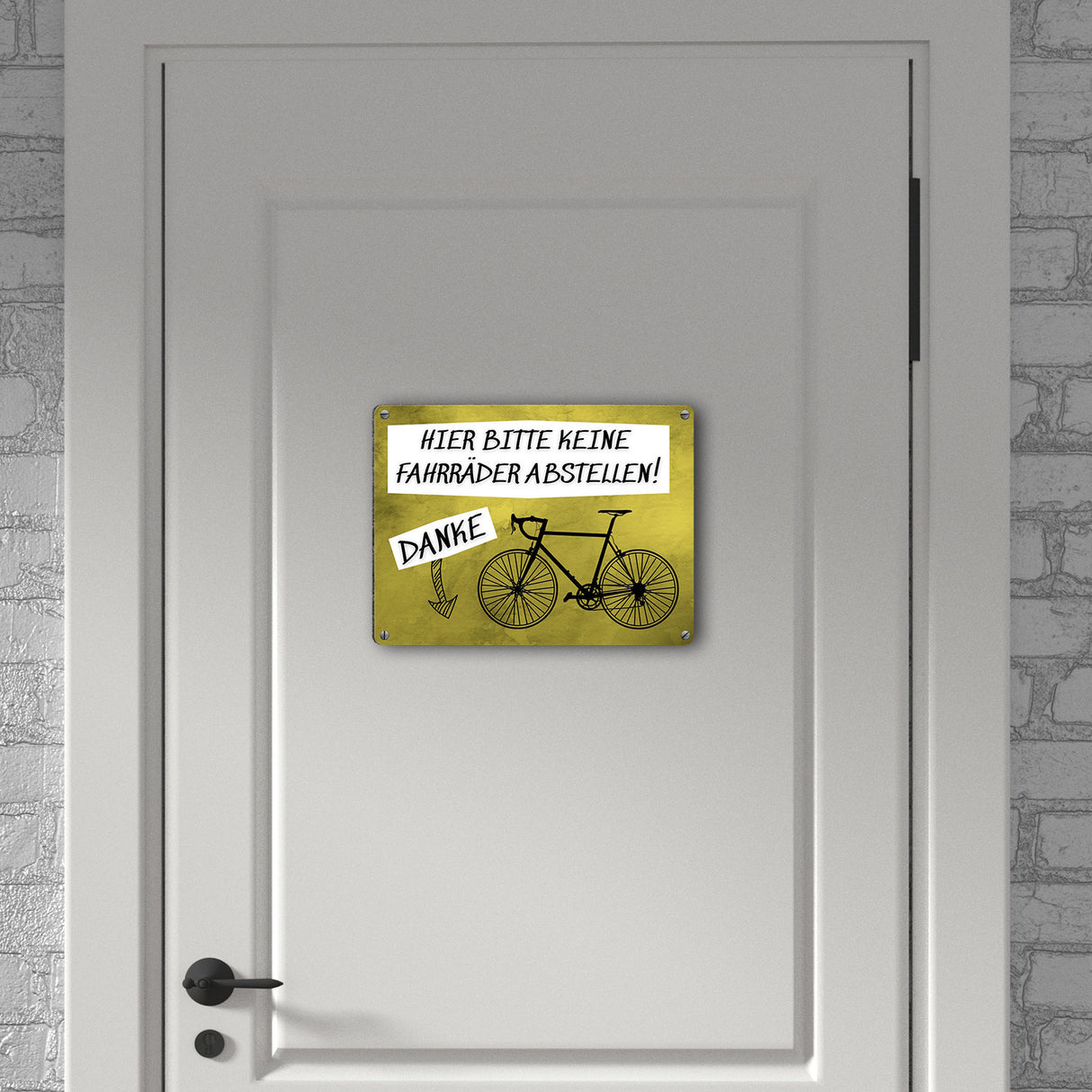 Hinweisschild Metallschild in 15x20 cm mit Spruch Hier keine Fahrräder abstellen