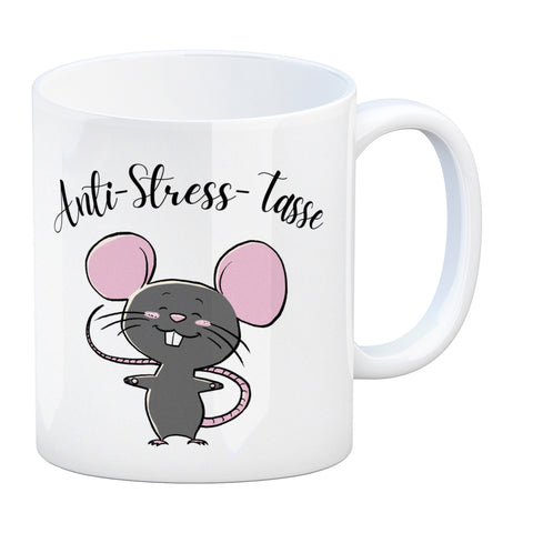 Anti-Stress Maus Kaffeebecher mit Spruch