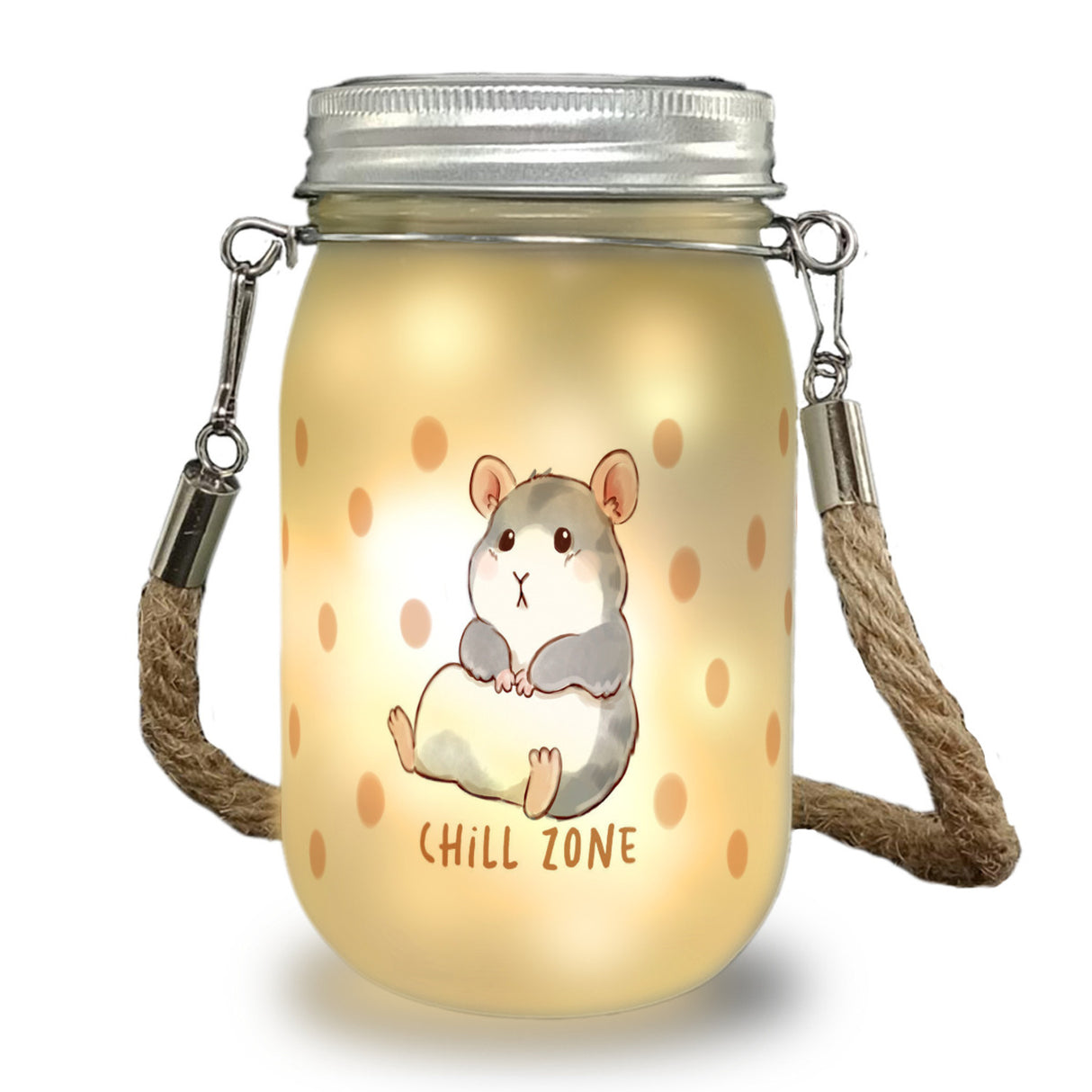 Hamster Solarlicht mit Spruch Chill Zone