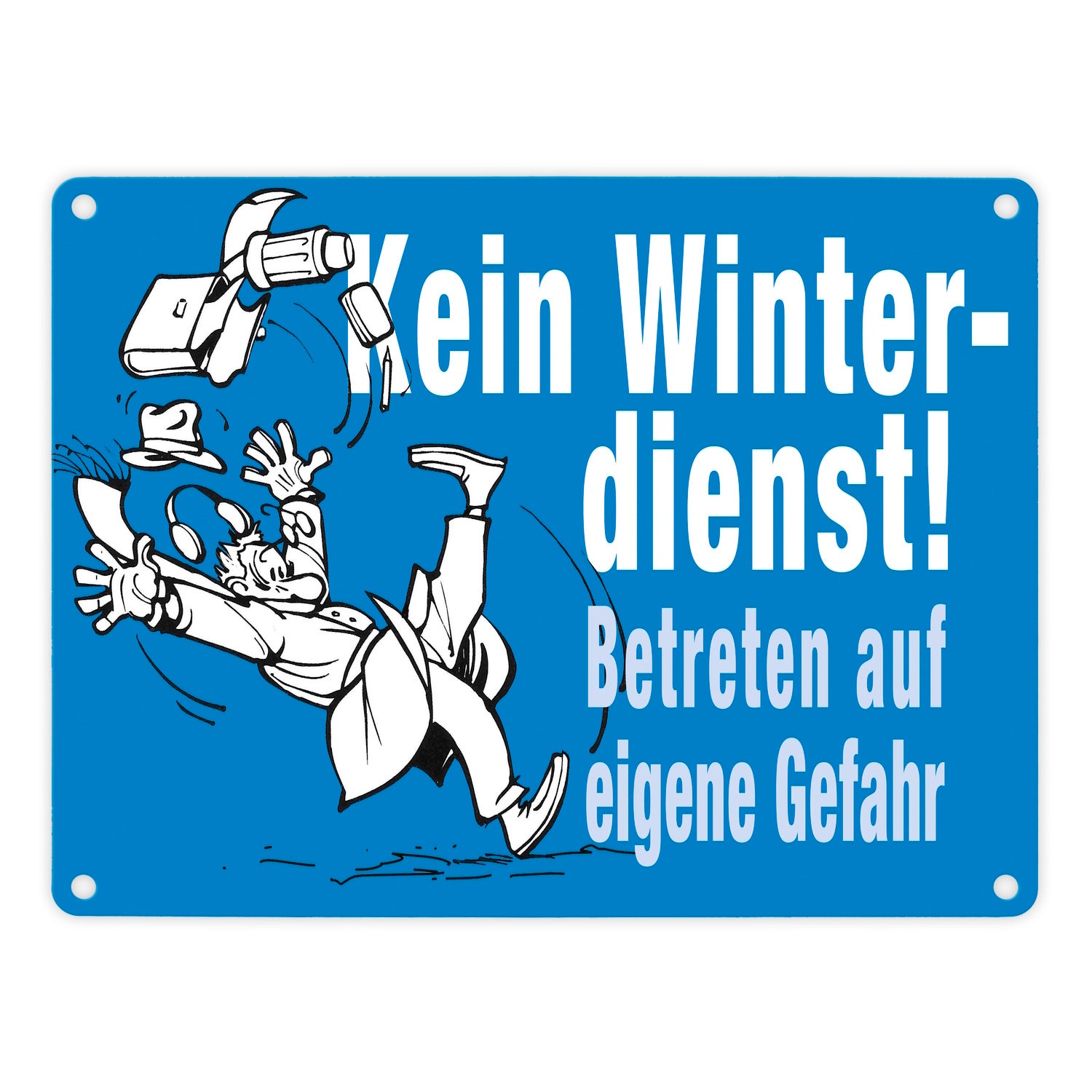 Aufkleber „Kein Winterdienst“ – 15x10 Cm, Wetterfest | Für Hauswand, Garagentor, Pfosten