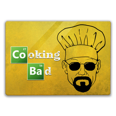 Cooking Bad Schneidebrett aus Glas mit Spruch