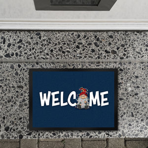 Grimmiger Wichtel Fußmatte in 35x50 cm mit Spruch Welcome