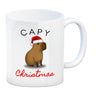 Weihnachts-Capybara Kaffeebecher mit Spruch Capy Christmas