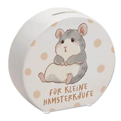 Hamster Spardose mit Spruch Für kleine Hamsterkäufe