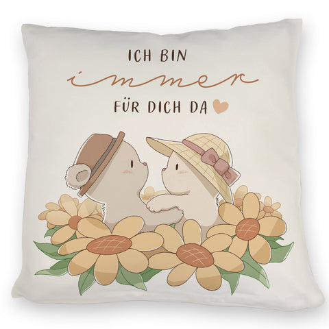 Bären Kissen mit Spruch Ich bin immer für dich da