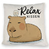 Capybara Kissen mit Spruch Relax Kissen