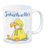 Möwe Kaffeebecher mit Spruch Schietwetter