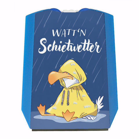 Möwe Parkscheibe mit Spruch Watt‘n Schietwetter