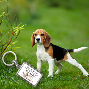 Hund Schlüsselanhänger mit Spruch Denke an dich