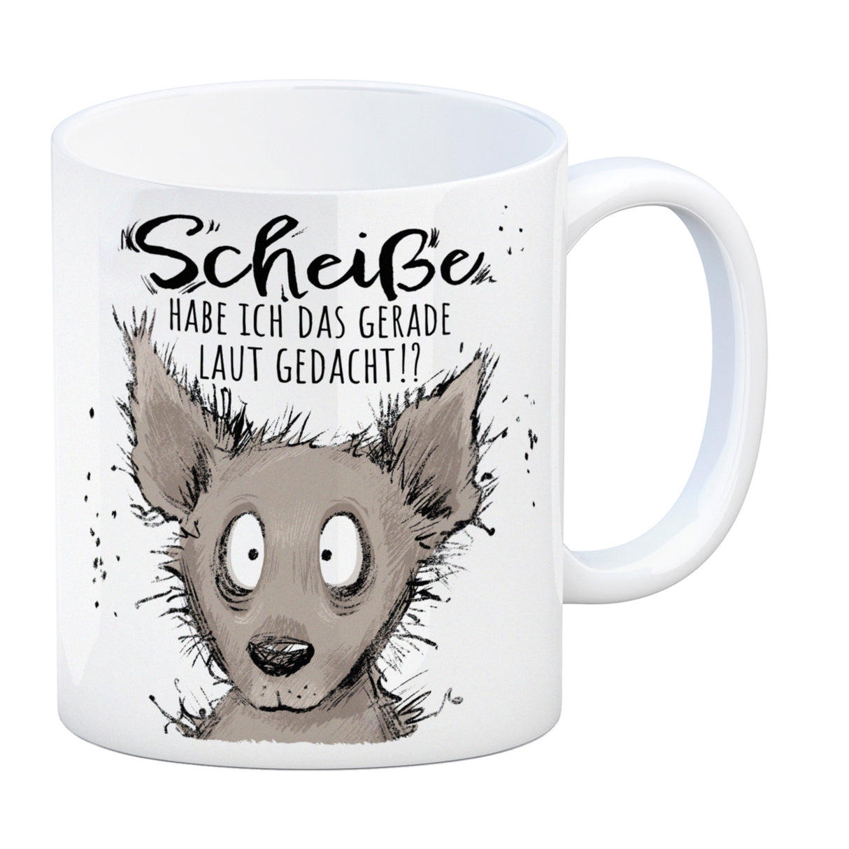Wolf Kaffeebecher mit Spruch wirklich laut gedacht?