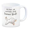 Gilbert die Gans Kaffeebecher mit Spruch Kam sah keinen Bock!