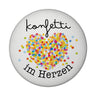 Konfetti im Herzen Karneval Geschenk Magnet rund rund