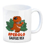 Aperolo Saufus Rex Kaffeebecher mit Spruch Cocktail T-Rex