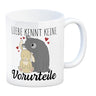 Liebe kennt keine Vorurteile Hase und Wolf Kaffeebecher