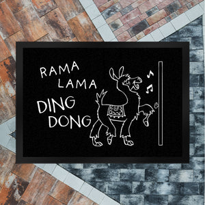 Rama Lama Ding Dong Alpaka Fußmatte in 35x50 cm