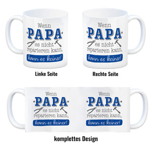 Papa Geschenk Kaffeebecher mit Spruch Wenn Papa scheitert scheitert jeder