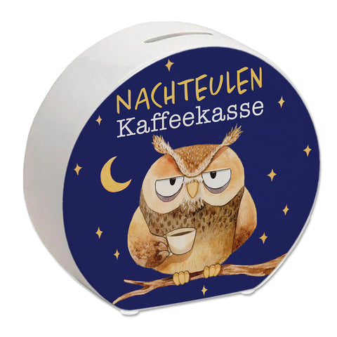 Kaffeekasse für Nachteulen Eule Spardose