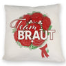 Team Braut Kissen mit Rosenstrauß