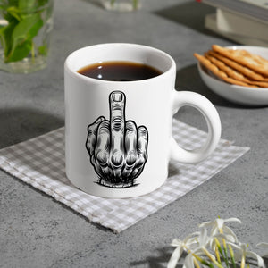 Mittelfinger Comic Kaffeebecher