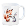 Fuchs und Hase Tierkinder Kaffeebecher