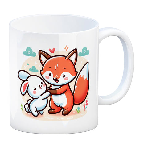 Fuchs und Kaninchen Kaffeebecher