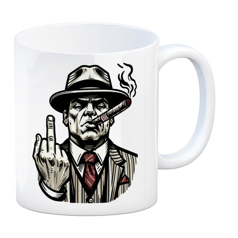 Mittelfinger Mafiaboss Kaffeebecher