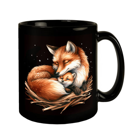 Mamafuchs Tasse schwarz in Schwarz