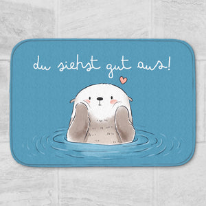 Otter Badematte mit Spruch Du siehst gut aus
