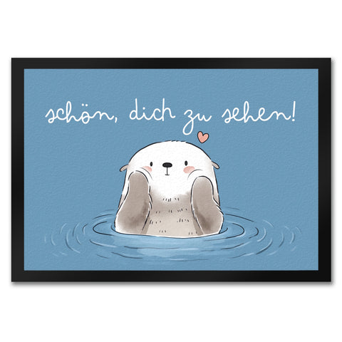 Otter Fußmatte in 35x50 cm mit Spruch Schön dich zu sehen