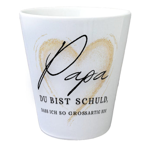 Herz Blumentopf mit Spruch Danke Papa für meine Großartigkeit