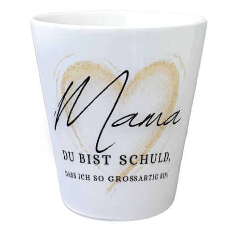 Herz Blumentopf mit Spruch Danke Mama für meine Großartigkeit