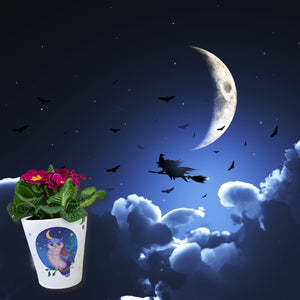Eule im Mondschein Blumentopf