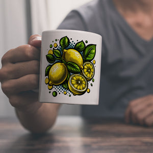 Zitronen Comic Kaffeebecher