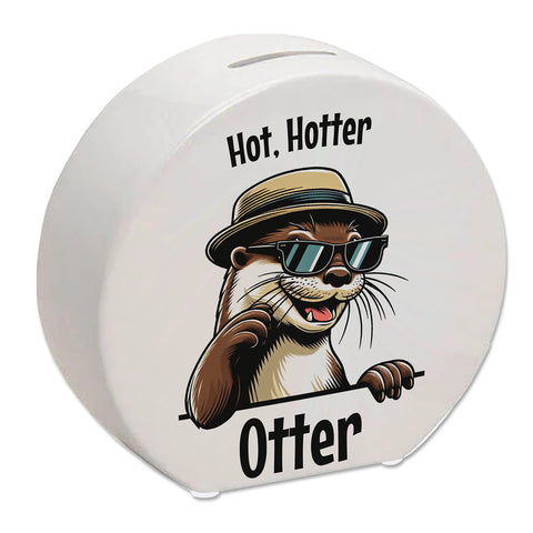 Cooler Otter Spardose mit Spruch Hot Hotter Otter