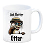 Cooler Otter Kaffeebecher mit Spruch Hot Hotter Otter