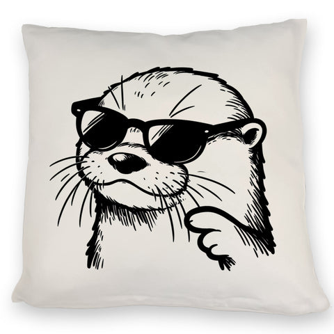 Cooler Otter mit Sonnenbrille Kissen