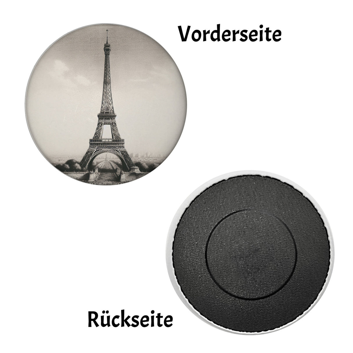 Paris Eiffelturm retro Magnet rund