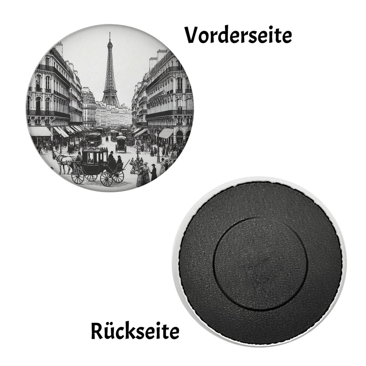 Wahrzeichen von Paris Retro Eiffelturm Souvenir Magnet rund