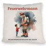 Feuerwehrmann mit Sohn Kissen