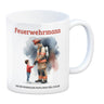 Feuerwehrmann mit Sohn Kaffeebecher